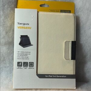 Targus Cream and Black Tablet Case with Rotating Stand